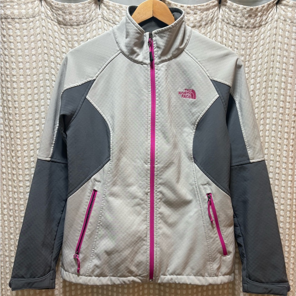 NWOT The North Face Women's Gray Jacket with Pink Details